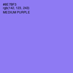 #8E7BF3 - Medium Purple Color Image